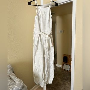 Hollister white summer ankle jumpsuit